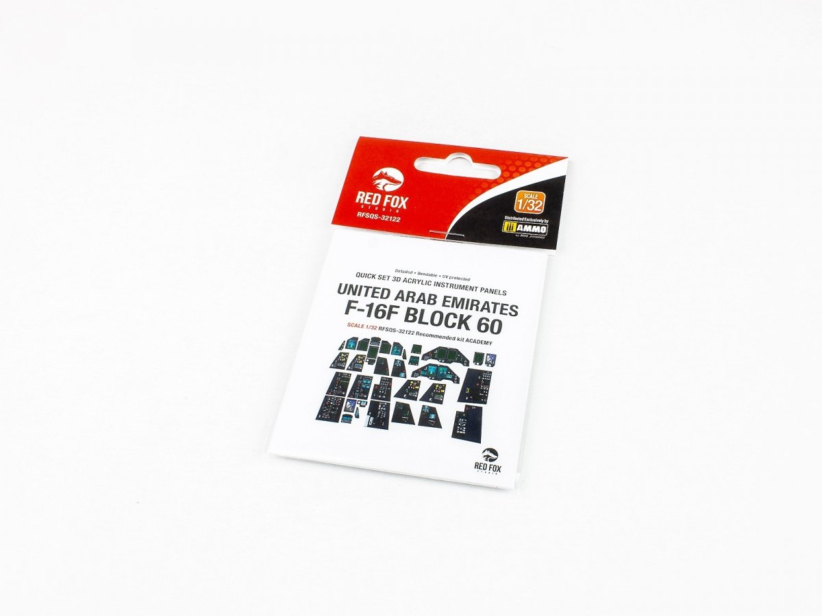 Red Fox Studio QS-32122 UAE F-16F Block 60 Fighting Falcon Academy 1/32