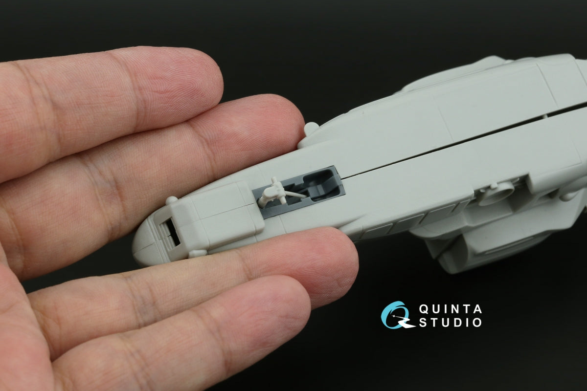 Quinta Studio QD+72252 Ka-50 (black panels) 3D-Printed &amp; coloured Interior on decal paper (HobbyBoss/ARK) (with 3D-printed resin parts) 1/72