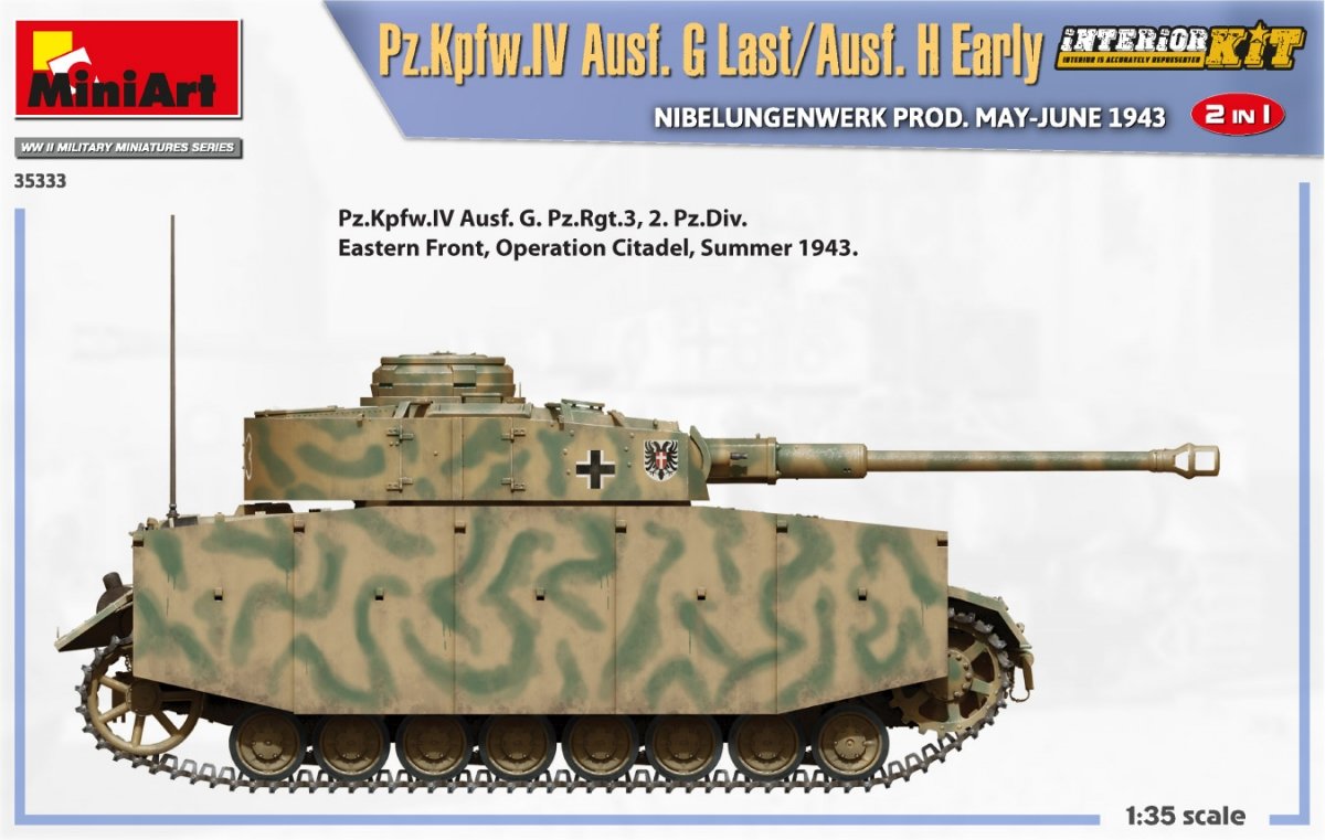 MiniArt 35333 Pz.Kpfw.IV Ausf. G Last/Ausf. H Early. NIBELUNGENWERK PROD. MAY-JUNE 1943. 2 IN 1 INTERIOR KIT 1/35 – Bild 8