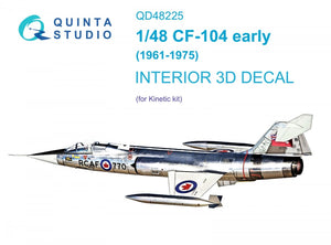 Quinta Studio QD48225 CF-104 Intérieur imprimé en 3D et coloré sur papier décalcomanie (Kinetic) 1/48