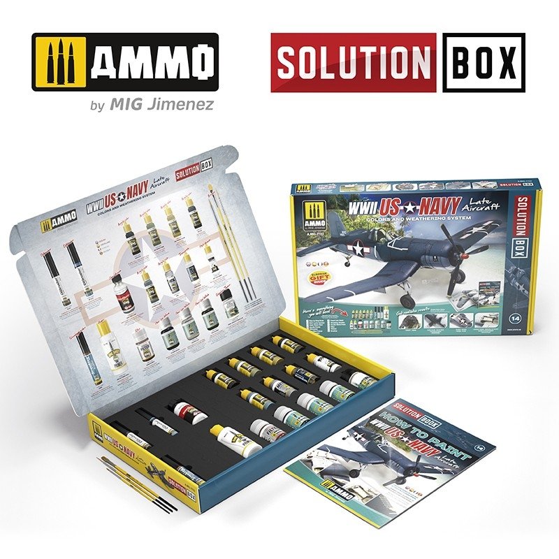 AMMO of Mig Jimenez 7723 US Navy WWII Late SOLUTION BOX – Bild 2
