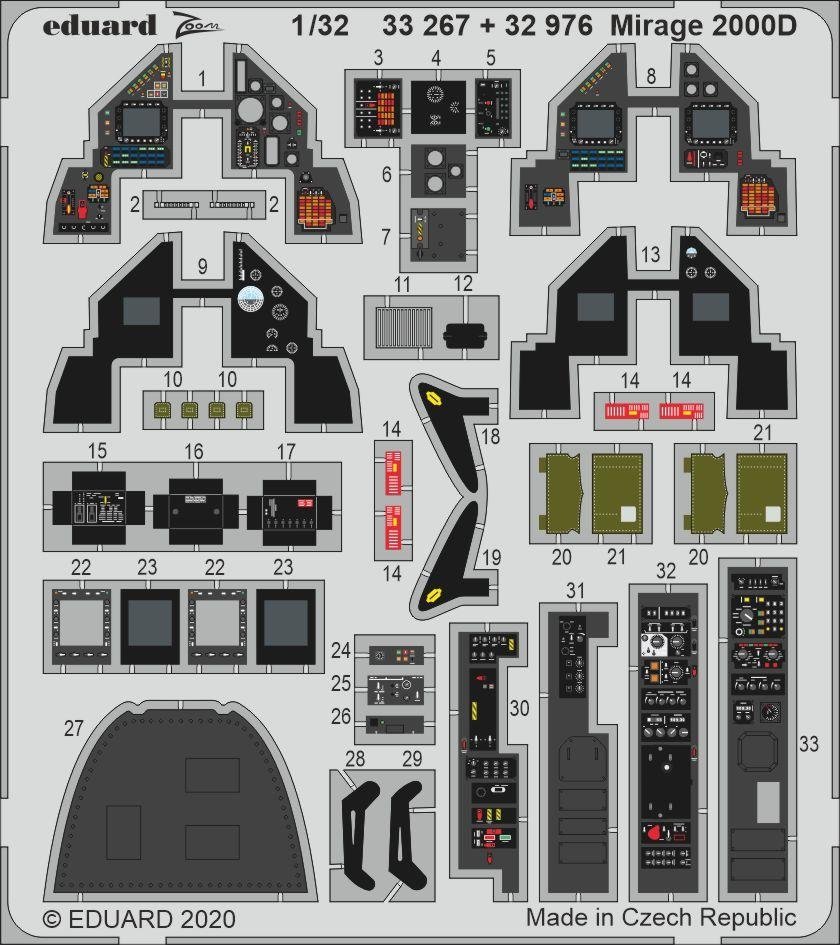 Eduard BIG33125 Mirage 2000D for KITTY HAWK 1/32 – imagen 2