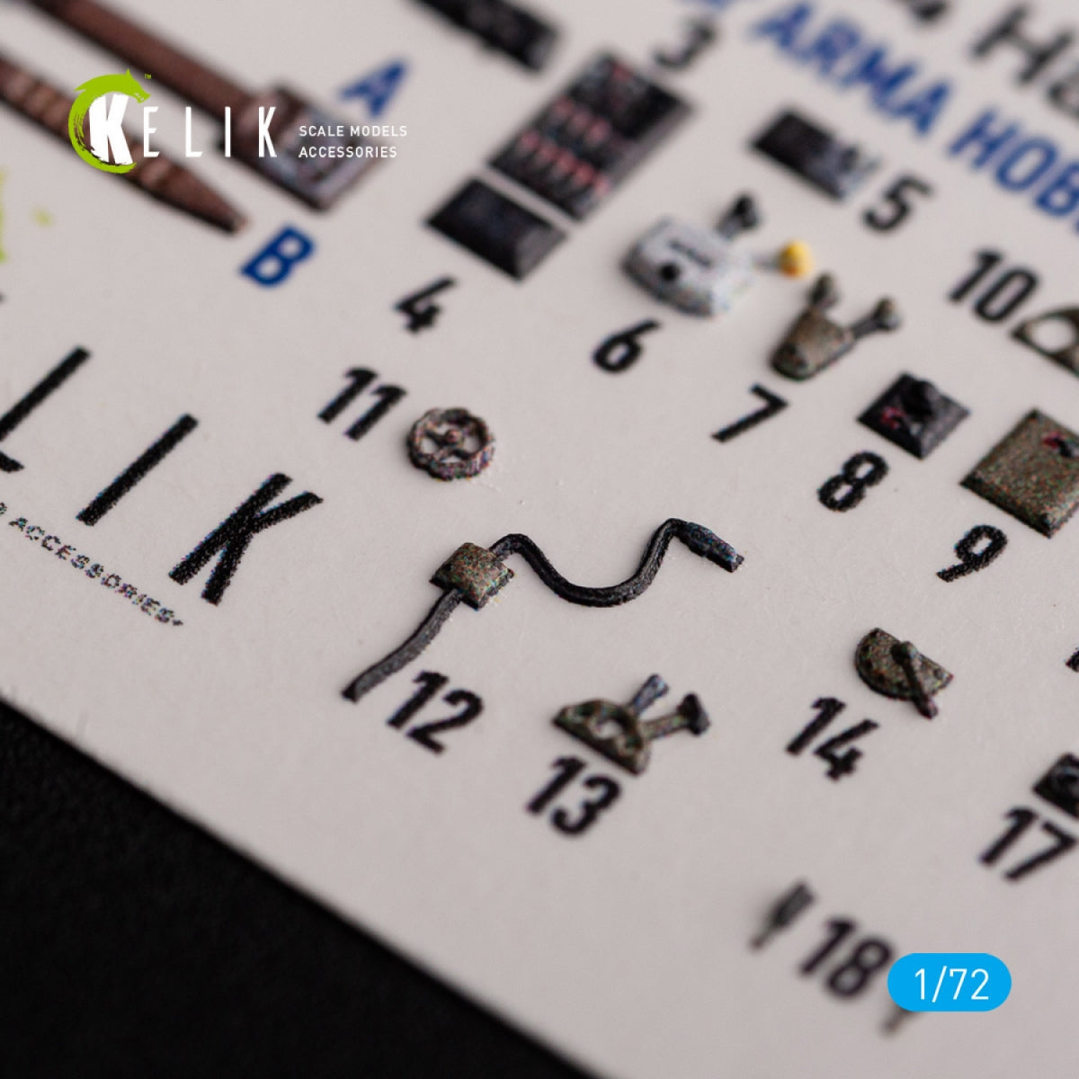 KELIK K72134 Ki-84 Hayate - interior 3D decals for Arma Hobby kit 1/72 – zdjęcie 6