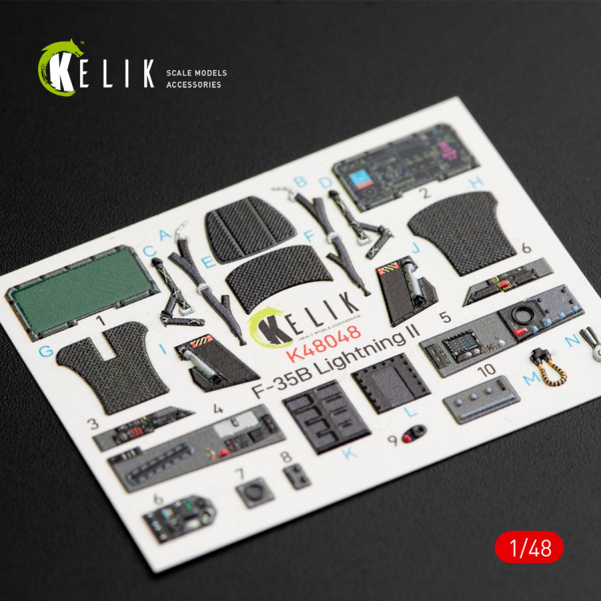 KELIK K48048 F-35B LIGHTNING II INTERIOR 3D DECALS FOR KITTY HAWK KIT 1/48 – Bild 2
