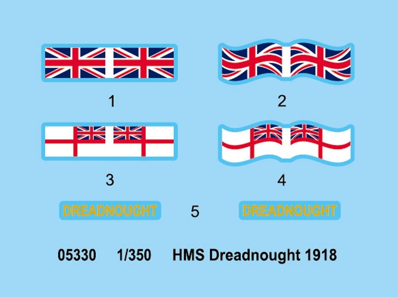 Trumpeter 05330 HMS Dreadnought 1918 1/350 – immagine 4