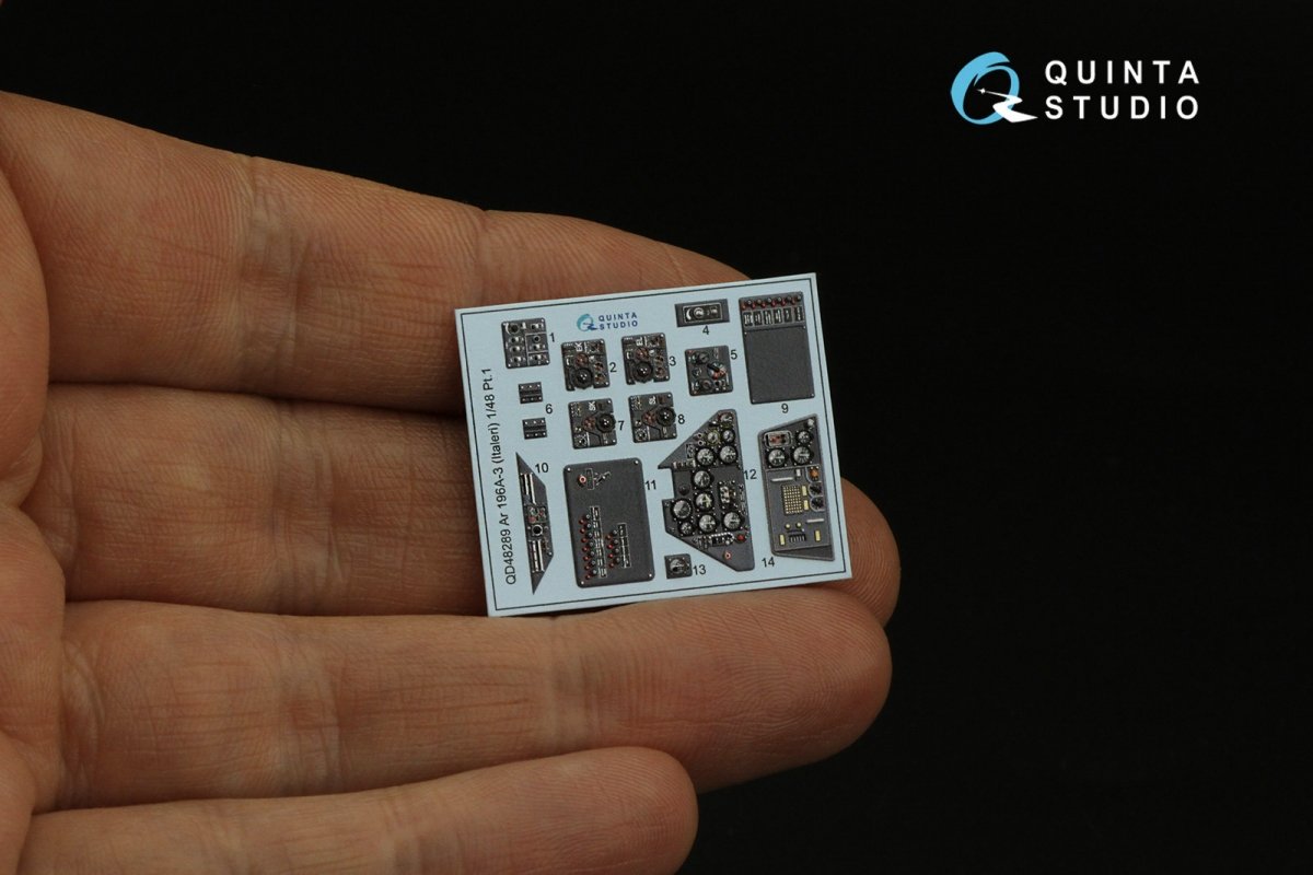 Quinta Studio QD48289 Ar 196A-3 3D-Printed &amp;amp; coloured Interior on decal paper (Italeri) 1/48 – imagen 6