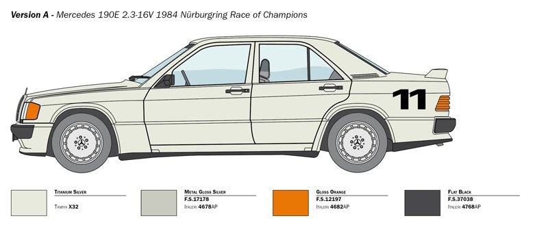 Italeri 3624 Mercedes 190 E 2.3 16V 1/24 – image 4