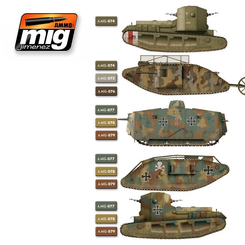 AMMO Mig 7111 WW I British and German Colors 6x17ml – image 2