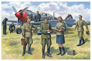 ICM 48084 Soviet Air Force Pilots and Ground Personnel (1943-1945) 1/48