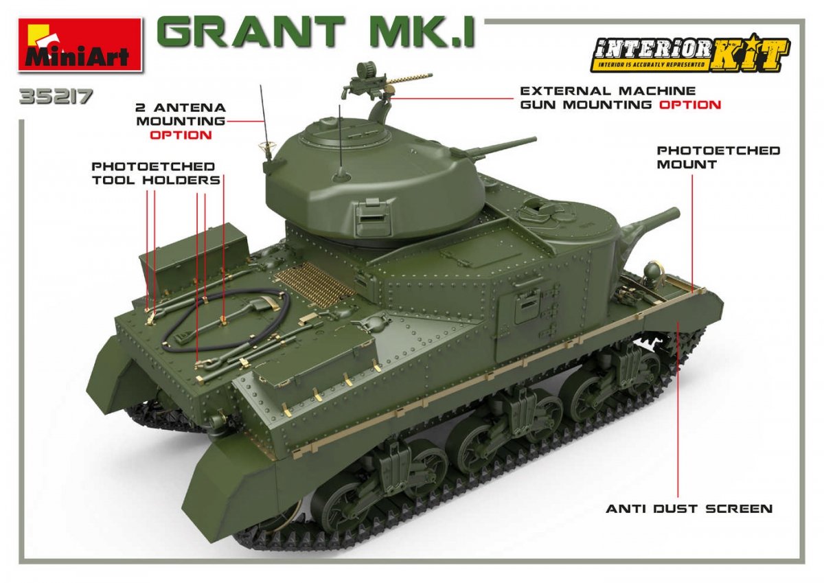MiniArt 35217 Grant Mk.I w/interior 1/35 – imagen 18