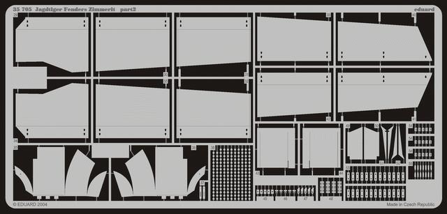 Eduard 35705 Zimmerit Jagdtiger fender 1/35 Dragon – immagine 2