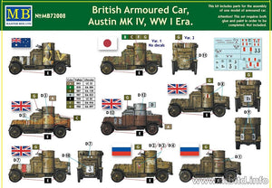 MASTER BOX 72008 British Armoured Car Austin MK IV WW I Era 1/72 – Bild 2