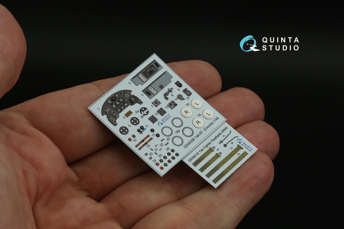 Quinta Studio QD48398 Yak-9T 3D-Printed &amp;amp; coloured Interior on decal paper (Zvezda) 1/48 – imagen 5