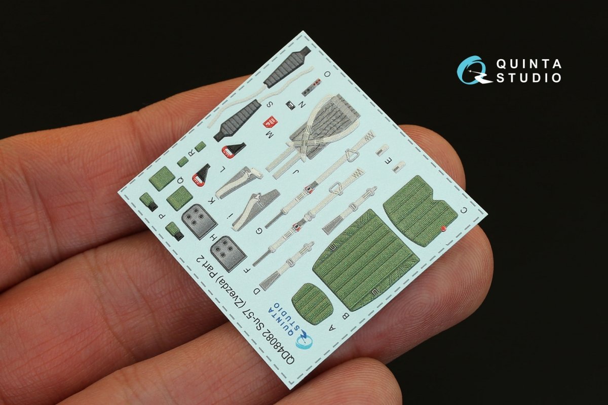 Quinta Studio QD48082 Su-57 3D-Printed &amp;amp; coloured Interior on decal paper (for Zvezda kit) 1/48 – Bild 2