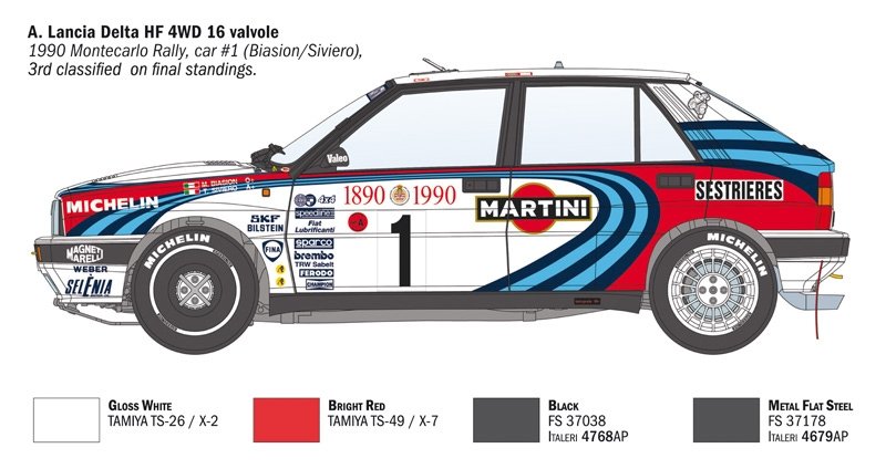 Italeri 4709 Lancia Delta HF integrale 16v 1/12 – imagen 3