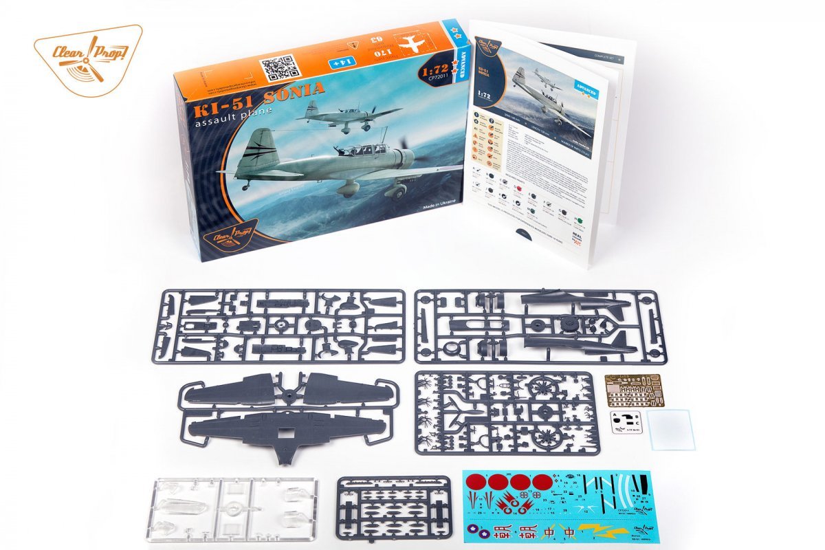 Clear Prop! CP72011 Ki-51 Sonia ADVANCED KIT 1/72 – Bild 3
