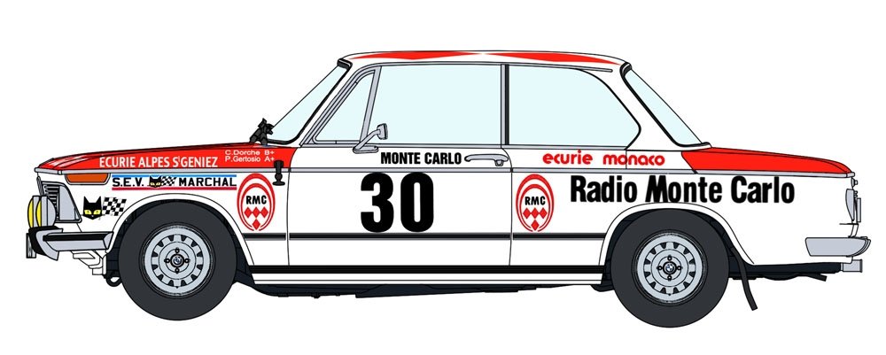 Hasegawa 20516 BMW 2002 tii « Rallye Monte-Carlo 1975 » 1/24 – image 4