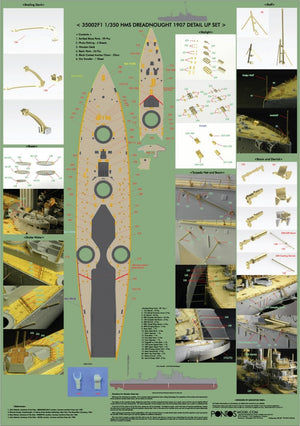 Pontos 35002F1 HMS Dreadnought Detail Up Set 1/350 – image 2