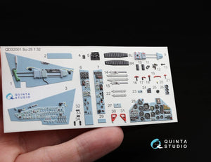 Quinta Studio QD32001 Su-25 3D-Printed &amp;amp; colored Interior on decal paper (for Trumpeter kit) 1/32 – image 3