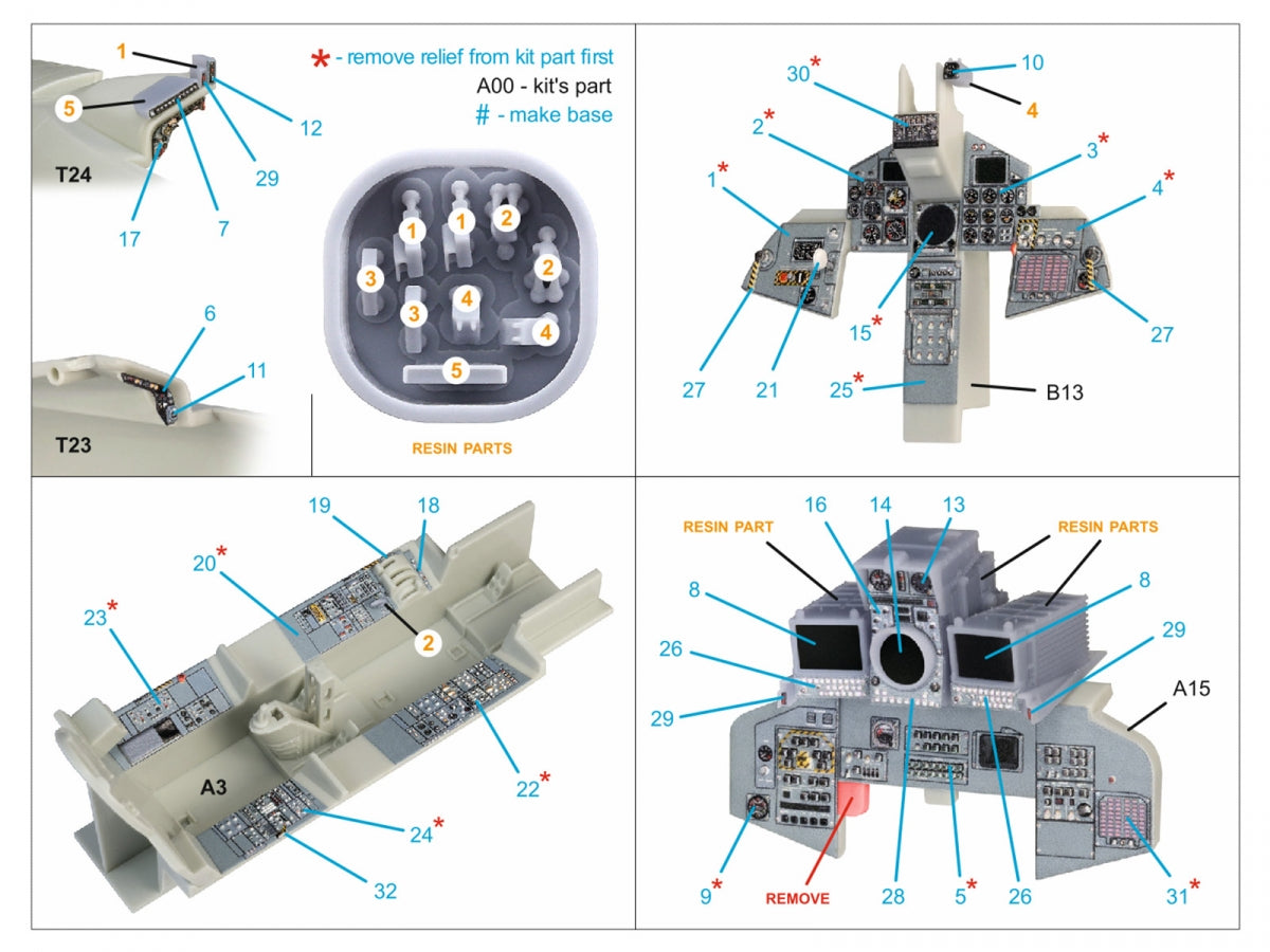 Quinta Studio QDS+48261 Tornado GR.1 3D-Printed coloured Interior on decal paper (Revell) (small version) (with 3D-printed resin parts) 1/48 – immagine 2