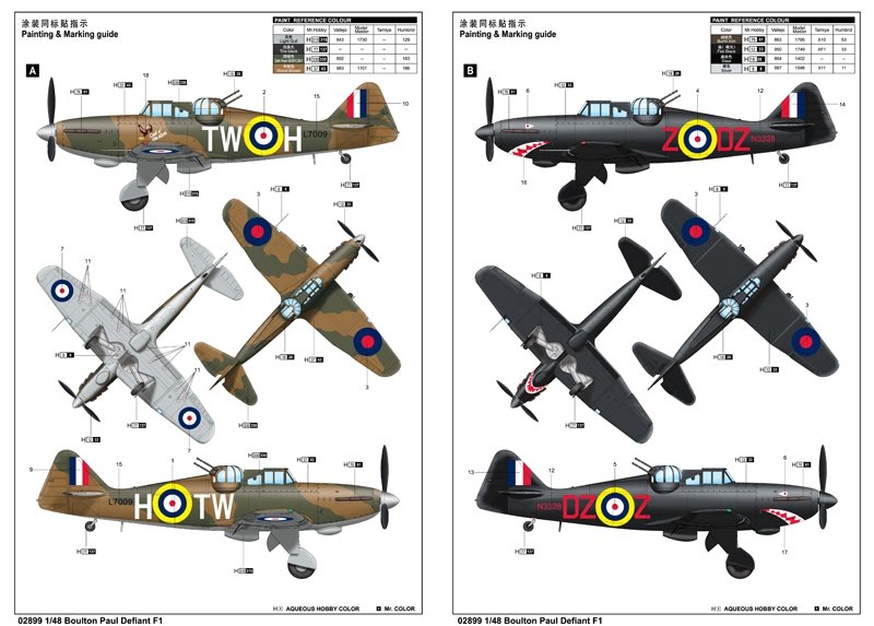 Trumpeter 02899 Boulton Paul Defiant F1 1/48 – Bild 3