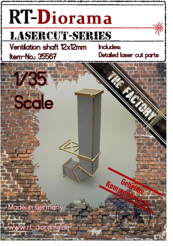 RT-Diorama 35567 Ventilation shaft 12x12mm 1/35