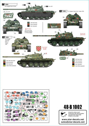 Star Decals 48-B1002 T-55A Tanks # 2. Balkan War. War in the Balkans and Ex-Yugoslavia 1/48 – Bild 2