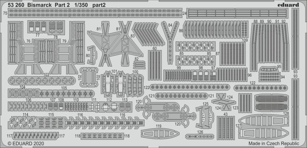 Eduard 53260 Bismarck partie 2 1/350 TRUMPETER – image 2