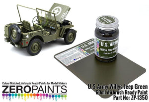 Zero Paints ZP-1350 U.S. Army Willis Jeep Green Paint 60ml