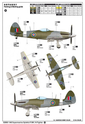 Trumpeter 02850 Supermarine Spiteful F.MK.14 Fighter 1/48 – Bild 2