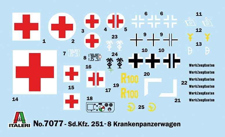 Italeri 7077 Sd.Kfz. 251/8 AMBULANCE 1/72 – zdjęcie 10