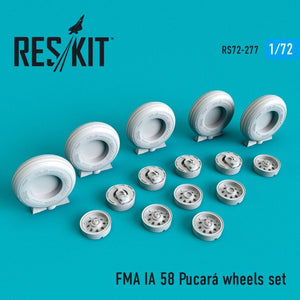 RESKIT RS72-0277 Jeu de roues FMA IA 58 Pucará 1/72