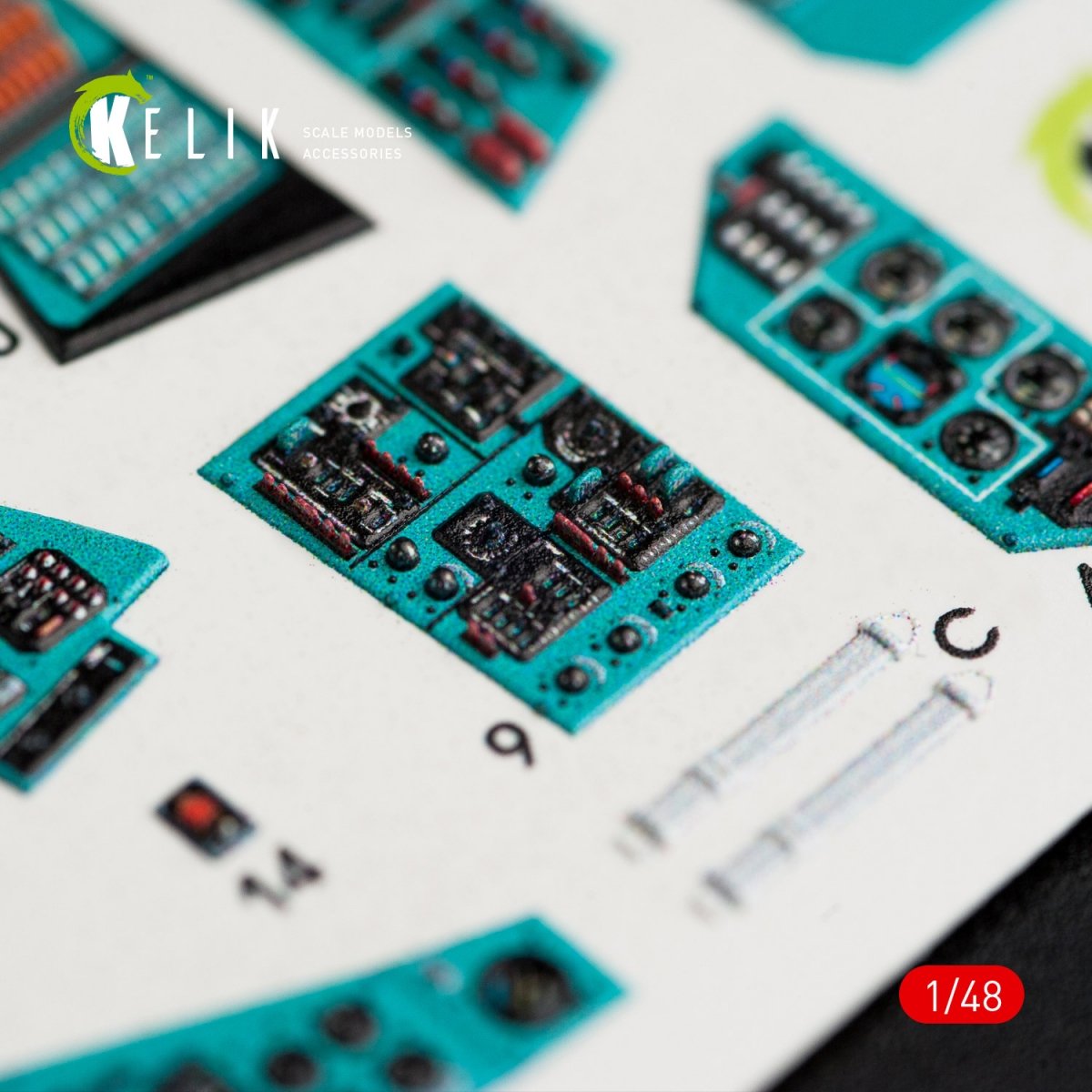 KELIK K48024 MI-24P INTERIOR 3D DECALS FOR ZVEZDA KIT 1/48 – zdjęcie 5