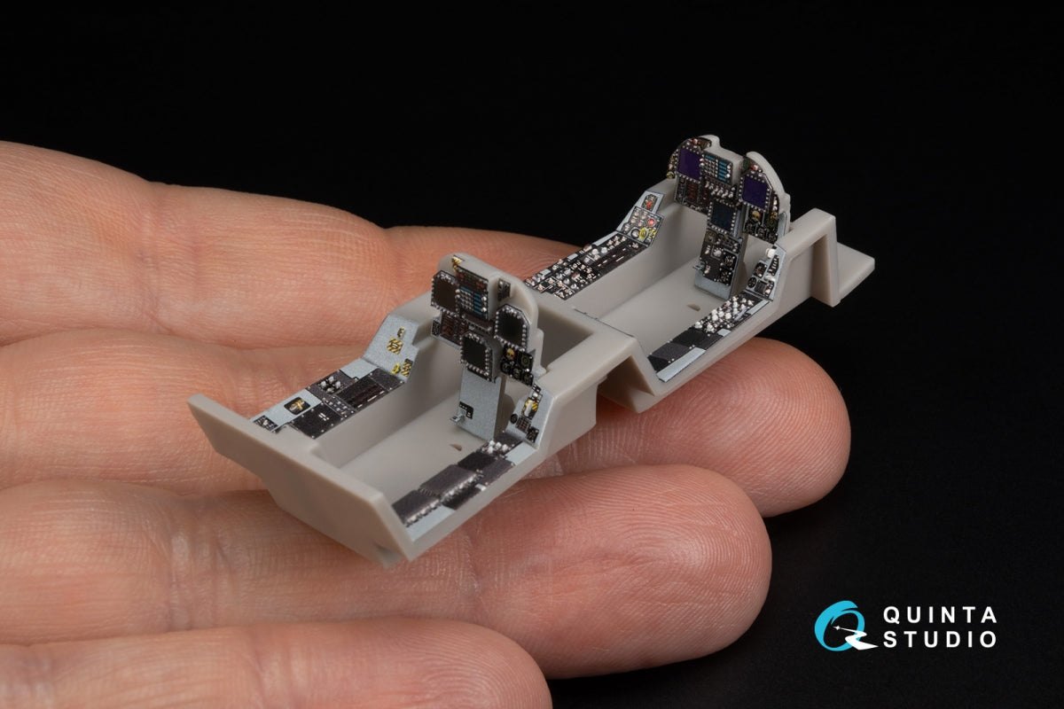 Quinta Studio QD48346 FA-18D early 3D-Printed &amp;amp; coloured Interior on decal paper (Hasegawa) 1/48 – immagine 7