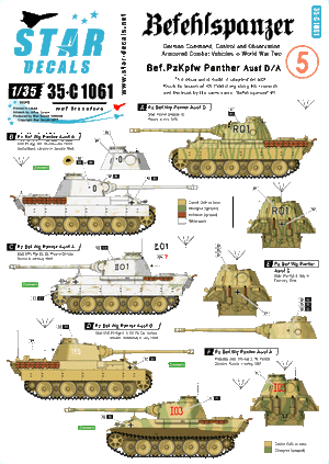 Star Decals 35-C1061 Befehlspanzer # 5 1/35