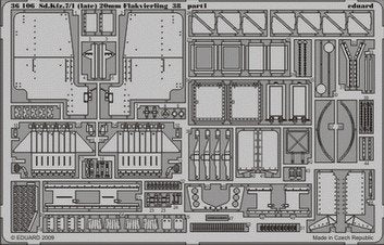 Eduard 36106 Sd. Kfz.7/1 (late) Flak 38 20mm 1/35 Trumpeter – zdjęcie 2