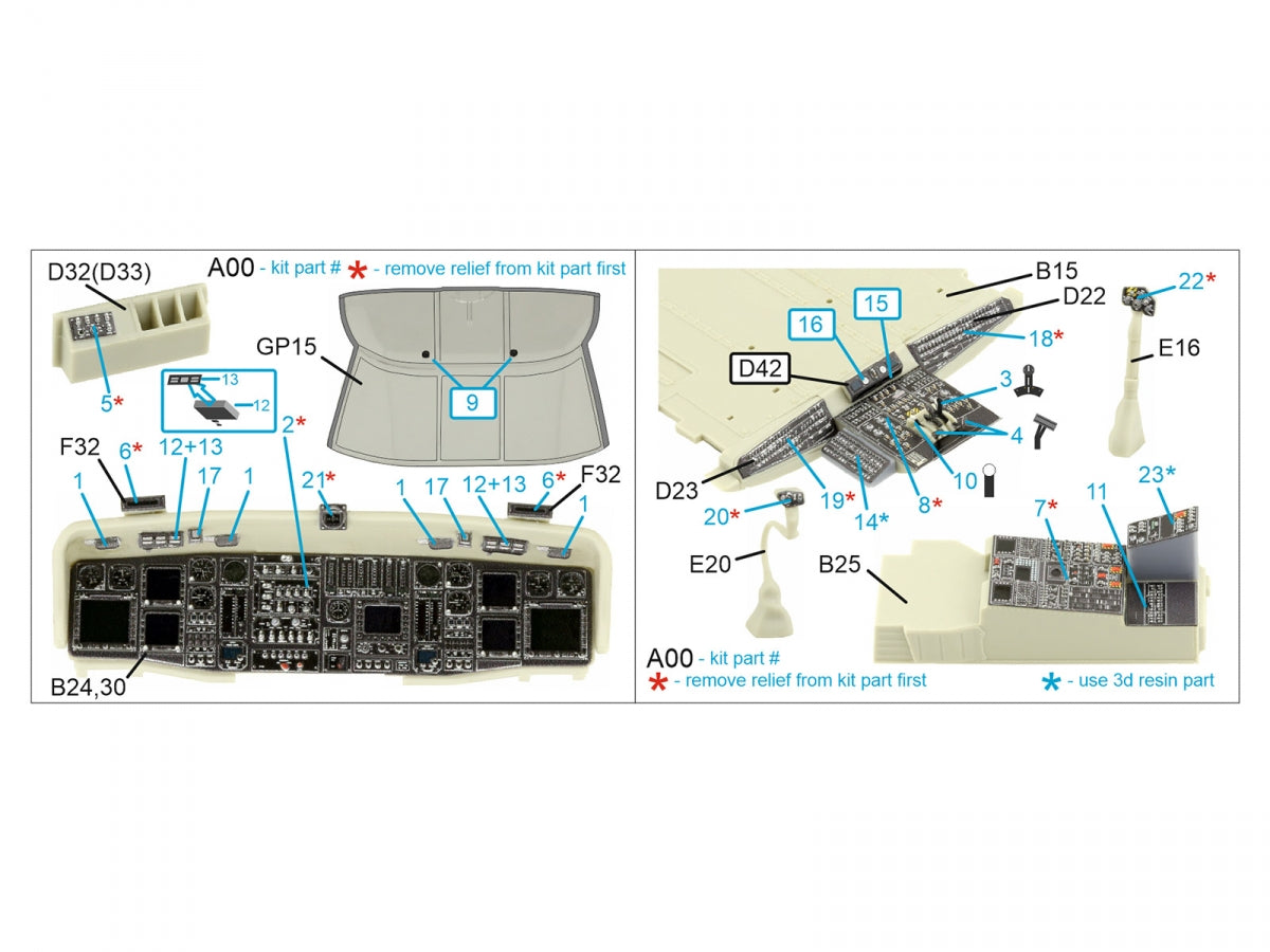 Quinta Studio QDS+35108 MH-60L 3D-Printed &amp;amp; coloured Interior on decal paper (Kitty Hawk) (with 3D-printed resin parts) (small version) 1/35 – Bild 2