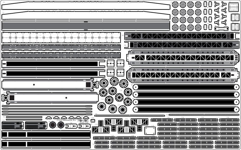 Pontos 23001F2 BISMARCK 1941 Detail Up Set Basic Ver.2 1/200 – image 3