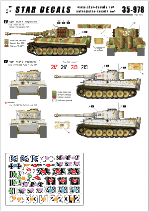 Star Decals 35-978 Tiger I Ausf E Mid production 1/35 – Bild 2