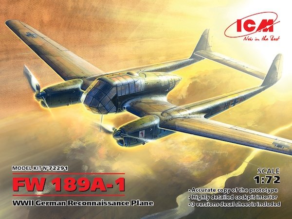 Eduard Zubehör für die Fw 189A-1 Uhu von ICM im Maßstab 1:72 Eduard Zubehör für die Fw 189A-1 Uhu von ICM im Maßstab 1:72