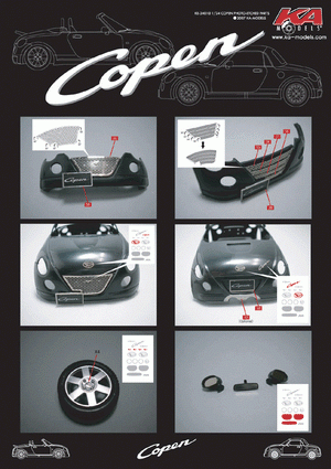KA Models KE-24010 Daihatsu Copen Detail-up Pièce gravée 1/24 – image 3