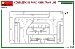Miniart 36065 COBBLESTONE ROAD WITH TRAM LINE 1/35 – Bild 5