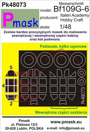 P-Mask PK48073 MESSERSCHMITT BF109G-6 (ITALERI/ACADEMY/HOBBY CRAFT) 1/48