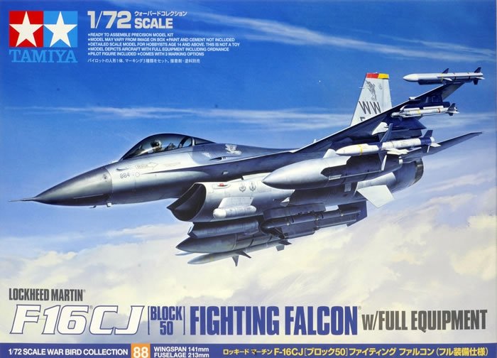 Tamiya 60788 F-16CJ Block 50 Fighting Falcon w/Full Equipment 1/72