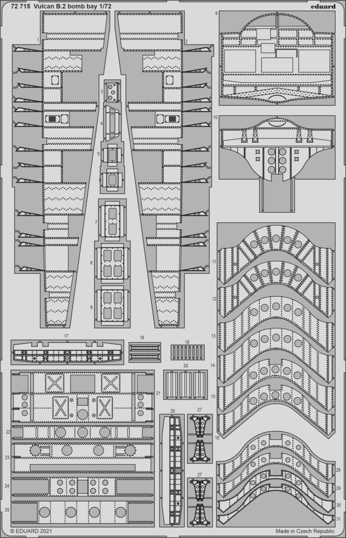 Eduard 72715 Vulcan B.2 bomb bay AIRFIX 1/72