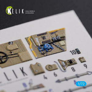 KELIK K72122 BF109-F2/F4 reconnaissance interior 3D decals for Fine Molds kit 1/72 – immagine 5