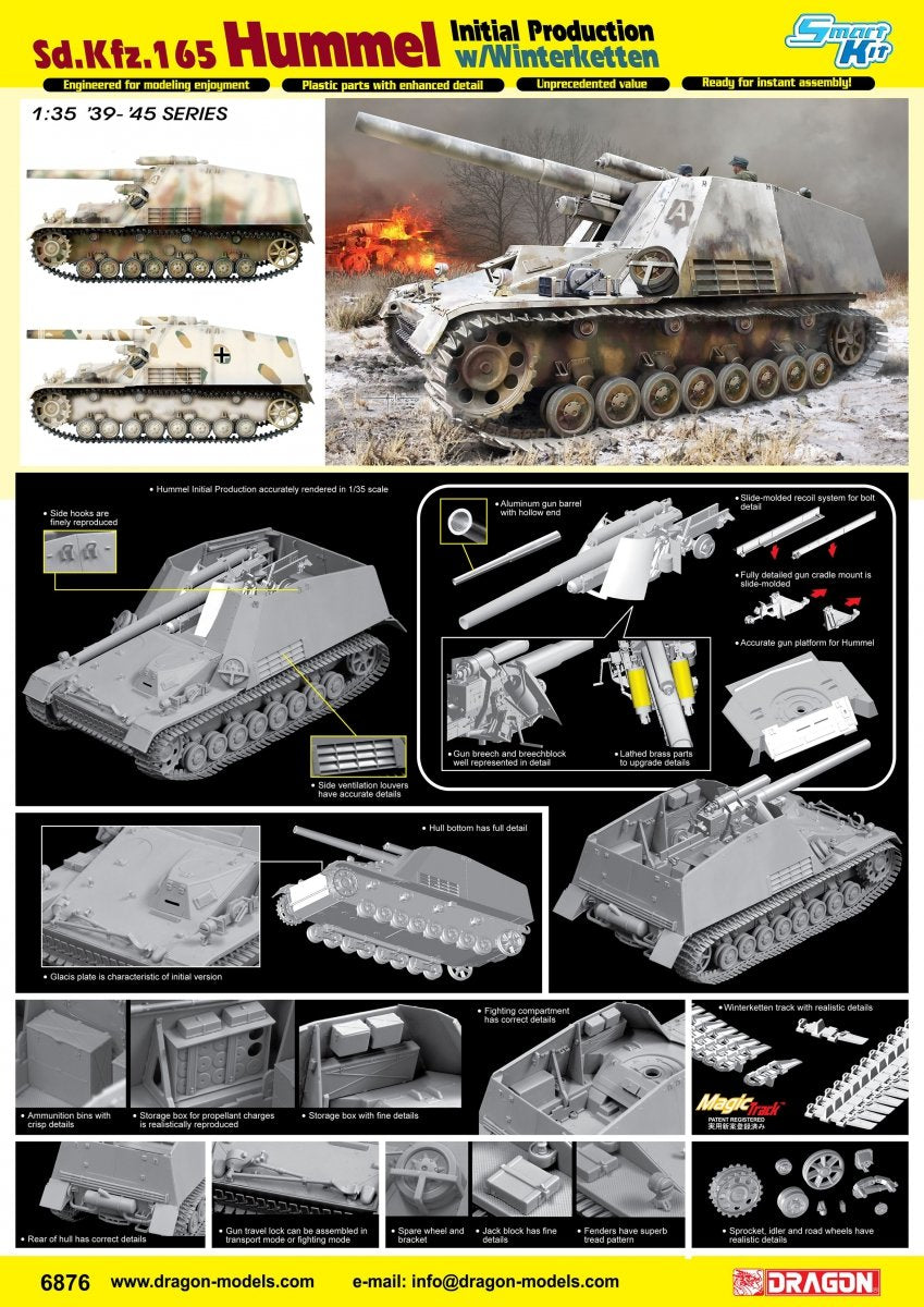 Dragon 6876 Sd.Kfz.165 Hummel Initial Production w/Winterketten 1/35 – Bild 2