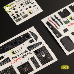 KELIK K35010 MH-60L BLACK HAWK INTERIOR 3D DECALS FOR KITTY HAWK KIT 1/35 – Bild 2