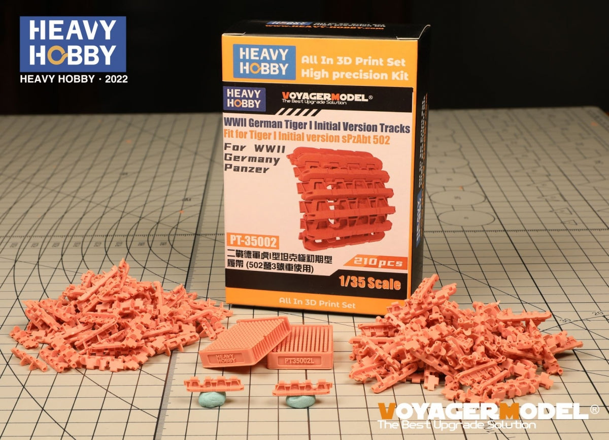 Chenilles Heavy Hobby PT35002 pour char Tiger I allemand de la Seconde Guerre mondiale (version initiale), compatibles avec les maquettes Dragon 6252, 6600, RFM 5075 et 5078 au 1/35.  – image 2