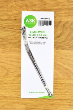 ASK T0055 Lead Wire Round Ø 0.7 mm x 120 mm (16 pcs)